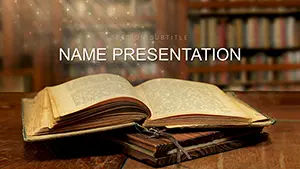 Classic books PowerPoint template for presentation