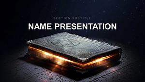 Occult Magic and Witchcraft Book PowerPoint presentation template