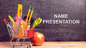 Back To School Supply Box PowerPoint template