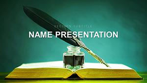 Inspiring Open Book PowerPoint template: Presentation