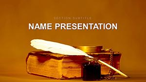 Feather Book PowerPoint template