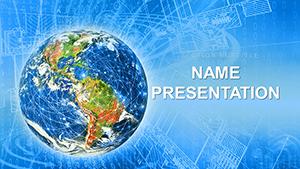 Earth Networks PowerPoint Template for Presentation