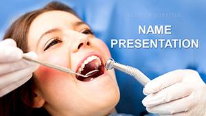 Dental clinic, tooth decay treatment PowerPoint template