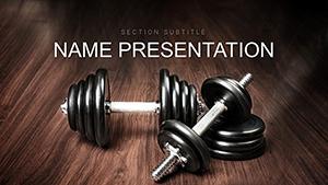 Adjustable Dumbbells PowerPoint Template - Download Now!