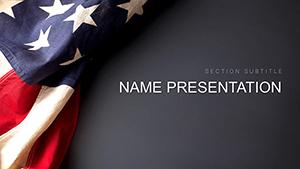 Flag of USA PowerPoint Template presentation