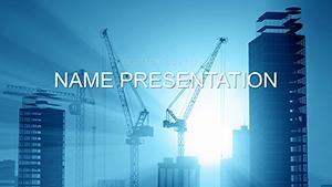 Urban Construction Buildings PowerPoint template