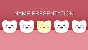 Healthy and Sick Teeth PowerPoint template presentation