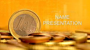 Euro, Bitcoin Gold Price, Charts PowerPoint template
