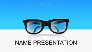 Eyeglasses PowerPoint template for presentation, PPTX