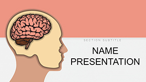 Brain Five Senses PowerPoint template for presentation, PPTX