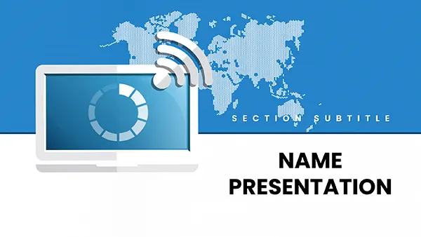Internet Connection Wifi presentation for PowerPoint, background
