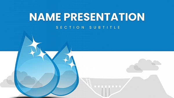 Hydropower Energy PowerPoint template for presentation