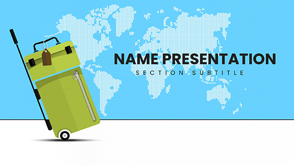Suitcase for Travel PowerPoint presentation template