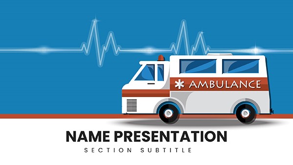 Design Ambulance PowerPoint Template - Download Medicine Presentation