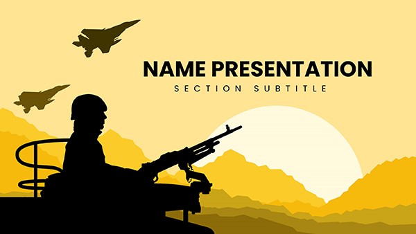 Military: War Tactics PowerPoint template for Presentation