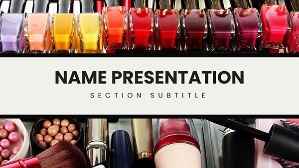 Nail Polishes and Cosmetics PowerPoint Template - Add Some Color to Your Presentations