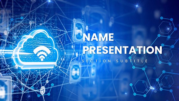 Network Cloud PowerPoint Template Presentation