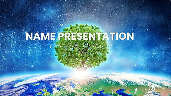Ecology Tree Planet PowerPoint Template: Presentation