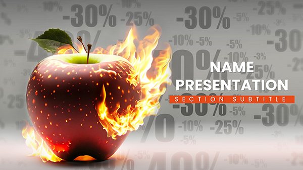 Burning Discounts PowerPoint template