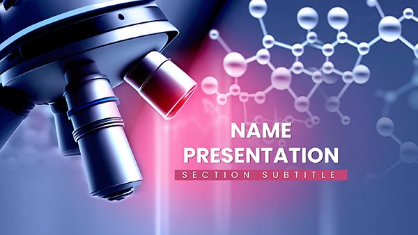 Microbiology Microscope PowerPoint template for presentation
