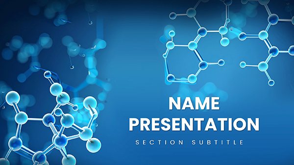 Structure Molecules PowerPoint template for presentation