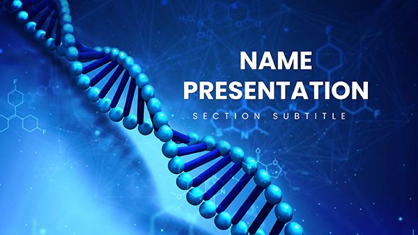 3D Visualization DNA PowerPoint template