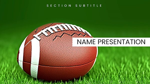 American Football Ball PowerPoint Template - Download