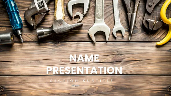 Plumbing Keys PowerPoint Template | Engaging Presentation Backgrounds