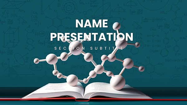 Chemical and Biochemical Engineering Molecule Book PowerPoint Template