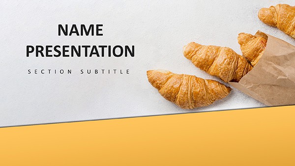 Mouthwatering Croissant PowerPoint Template for Bakery Businesses