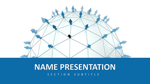 Connect, Explore, Discover: Global Community PowerPoint Template and Diagrams