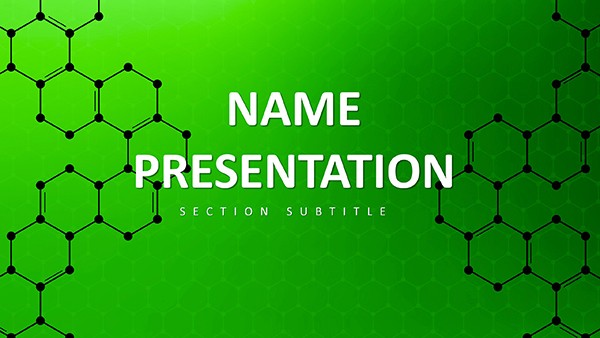 Modern Green Molecular PowerPoint Template: Download Design for Presentations