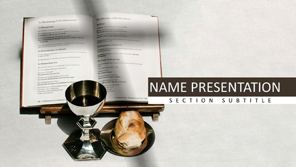 Liturgy PowerPoint Template for Religious Presentation, PPT