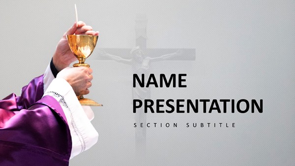 Eucharistic Adoration PowerPoint Template for Religious Presentation