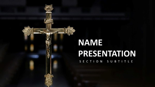 Symbolism of the Cross PowerPoint Template for Religious Presentation