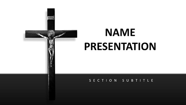 Symbol Crucifixion of Lord Jesus Christ and Salvation PowerPoint Template