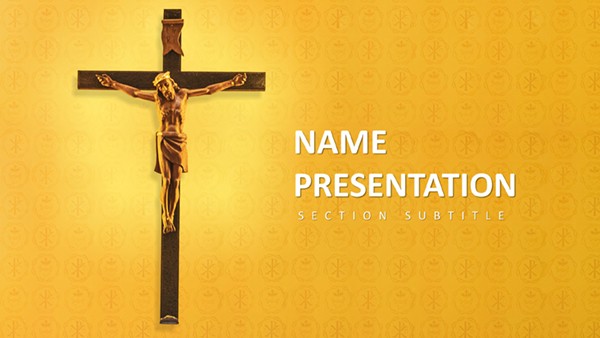 Download Crucifixion of Jesus PowerPoint Template for Religious Presentation