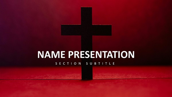 Free Journey of Faith PowerPoint Template for Religious Presentation