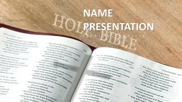 Biblical Sermon PowerPoint Template for Religious Presentation