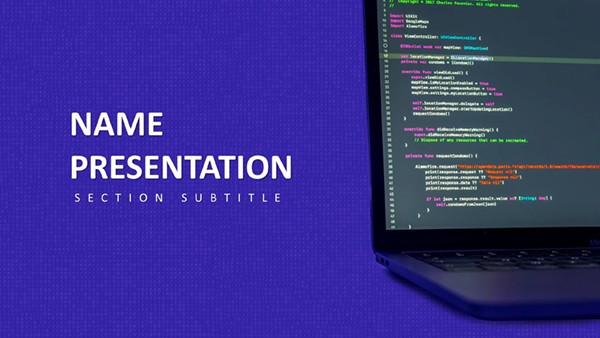 Computer CPU Processor PowerPoint template