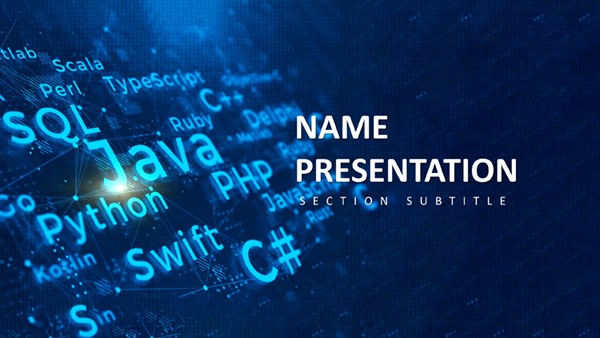 Web Programming Languages PowerPoint Template for Presentation
