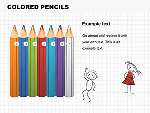 Colored Pencils PowerPoint shapes Presentation Template