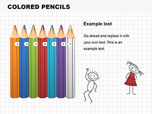Colored Pencils PowerPoint Shapes - Presentation Template