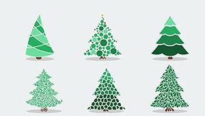 Christmas Tree PowerPoint shapes templates