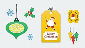 Christmas Holiday PowerPoint Shapes Template - Google Slides