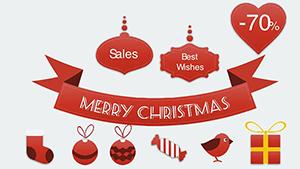 Christmas Wishes PowerPoint Shapes | Festive Presentation