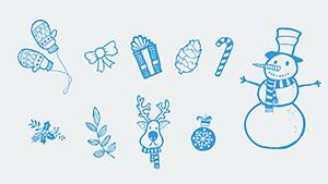 Creative Christmas Traditions PowerPoint Shapes