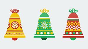 Christmas bells PowerPoint shapes