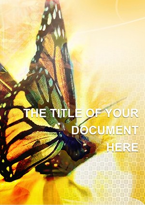 Butterfly fly Word template