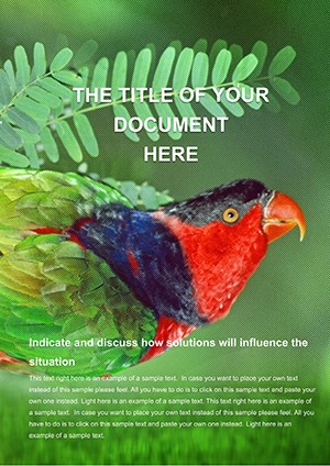 Cockatoo Parrot Word Templates